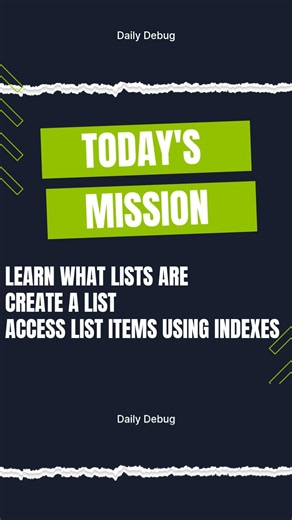 📋 Day 11: Learn Lists#python #coding