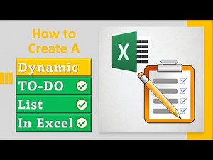 How to Create A Dynamic Checklist in Excel ✔️