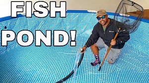 Mega Predator Fish Get a New Home - Indoor Garage Pool Pond Project