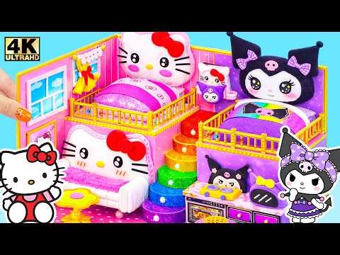 10+ DIY Miniature House Compilation | Make Adorable Hello Kitty House with Kuromi Purple Room (EASY)