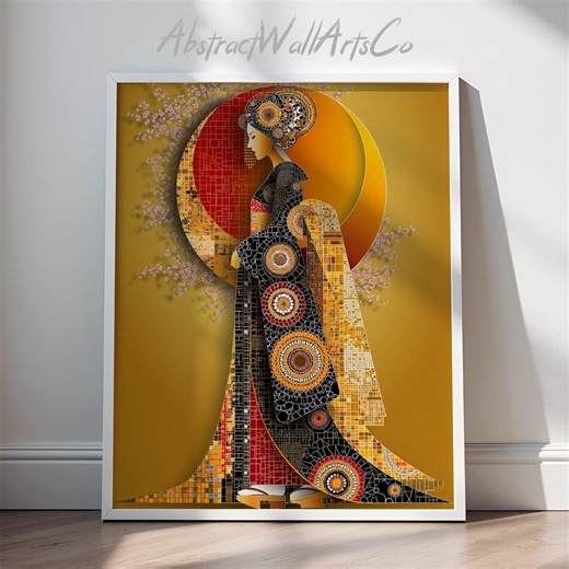 Abstract Ornamental Portrait, Asian-inspired Stained Glass Style Art (digital Download) 266 - Etsy