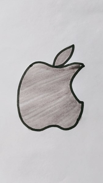 Apple Logo Easy Drawing For Kids #apple #logo #iphone #trending #drawing #viral #viralvideo #art
