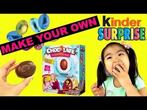 Make your own KINDER SURPRISE Egg using CHOCOLATE Egg Surprise Maker with LOL Surprise Dolls