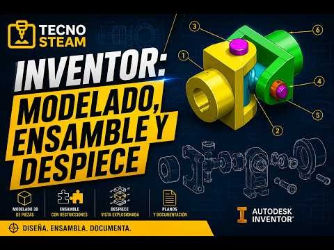 Inventor: Modelado, Ensamble y Despiece | Paso a Paso