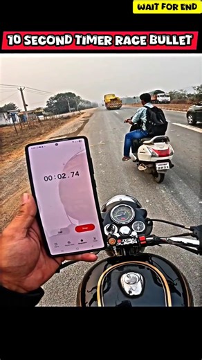 10 Second Timer Race With Bullet 😱