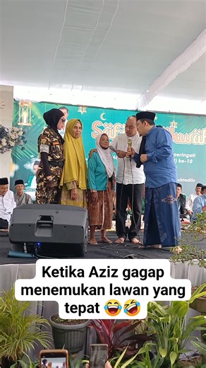 Aziz gagap vs nenek gaul 🤣🤣🤣 Part 2 #pengajian #harisantri #azizgagap #lucu | Eybie Cokcoo