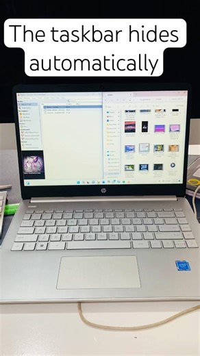 Set the taskbar to auto-hide. #computer #pc #laptop #josibtech