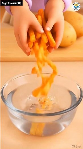 esay cooking hack 👉 🍟 1. Crispy French Fries Hack