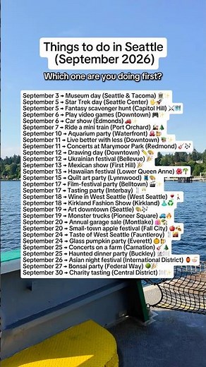 👇So many fun things to do in Seattle this month! #seattle #thingstodoseattle #seattleThingsToDo