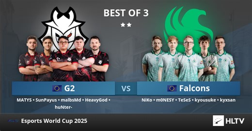 G2 vs Falcons at Esports World Cup 2025