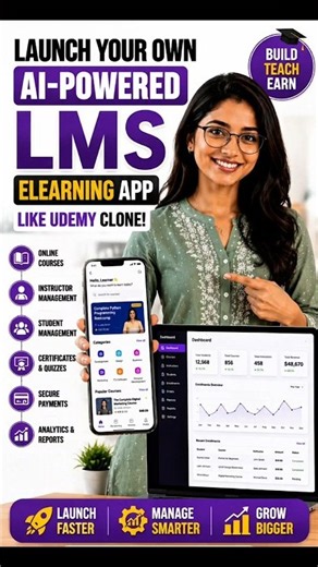 Udemy Clone Script — AI-Powered eLearning App 🚀