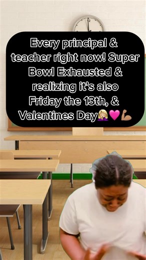 SUPER BOWL EXHAUSTED IT’S FRIDAY THE 13TH VALENTINE’S WEEK?! 😵‍💫🏈💘 Principals teachers walking into school like… “Hold on… what day is it?” 😴 “Why are the kids louder than the halftime show?” 📣 “Why do I feel like my soul needs a nap?” 🫠 AND THEN you remember… ✅ It’s Friday the 13th 😳 ✅ Valentine’s Day is this week 💌 ✅ And we are running on caffeine vibes ☕️✨ BUT LISTEN… we are in this together. 🤝🔥 We’ve got this. One bell, one class, one meeting, one Valentine party at a time. 😂👏 D