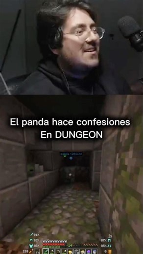 Panda se Confieza en DUNGEON de MINECRAFT #minecraft #minecraftshorts #minecraftmemes #twitch #pov