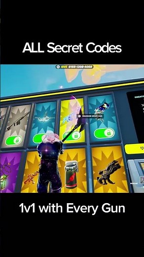 ALL SECRET CODES in 1v1 with Every Gun 🤯