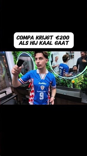 Compa krijgt €200 als hij kaal gaat