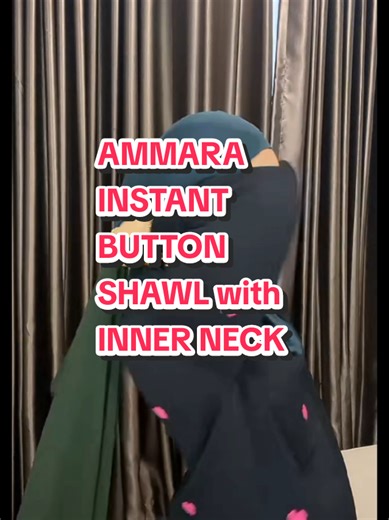 Senang dah attach sekali inner neck.. #instantshawl #shawlinstant #shawlwithinner #shawlviral #shawltutorial