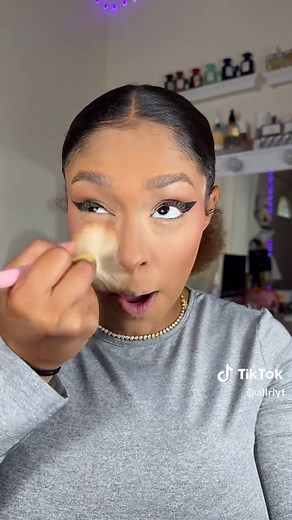 TRYING @Laylo MAKEUP ROUTINE Products✨ @Fenty Skin hydravisor @e.l.f. Cosmetics power grip primer @Fenty Beauty skin tint shade 14 @loréal paris usa infalliable concealers shades 385, 355 @Milani Cosmetics concealer shade 150 @Too Faced bronzer stick shade chocolate soufflé @Morphe Cosmetics continuous setting mist @Huda Beauty easy bake powder shade banana bread @Juvia’s Place lipstick shade rude girl /powder foundation shade Tanzania @essence.cosmetics color corrector @florence by mills beauty