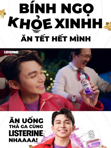 Ăn uống thả ga cùng Listerine nha! #Listerine #Nuocsucmieng #4tinhdau #AntethetminhcungListerine