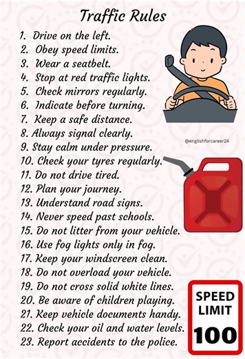 139K views · 2K reactions | Traffic Rules | English For Career | English For Career | Facebook