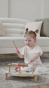 Kids Drum Set - 9 in 1 Baby Drum Set for Toddlers - Montessori Musical Instruments Toy for Babies - Wooden Xylophone Musical Toys for Boys and Girls