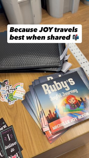 Each copy of Ruby’s Joyful Journey is wrapped with love, tucked inside bubble wrap and a photo mailer, and sent off to inspire kindness and joy wherever it lands. 🌈✨ I love knowing this story is heading out into the world, touching little hearts and big hearts alike. 💕 📲 Order your copy today - link in bio! Buy from my site for a free Parent Reading Guide special perks, or find Ruby’s Joyful Journey on Amazon!✨ #RubysJoyfulJourney #SpreadJoy #ChildrensBooks #JoyIsInYou #HappyMail #AuthorLife 