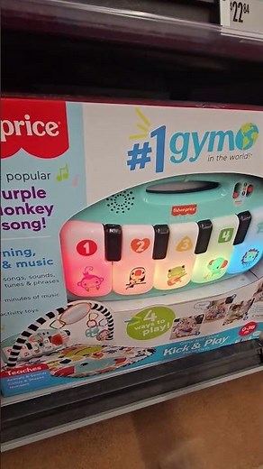 Fisher-price 1 Gym kick and play/ popular monkey song #fisherprice #pianomusic #youtubeshorts