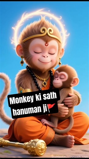 😱 Hanuman Ji Ki Aarti Kar Raha Tha Bandar… Next Scene Shock Kar Dega#love #hanumanji #bhakti#shorts
