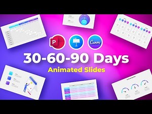 30-60-90 Day Plan Animated Presentation Template for PowerPoint, Keynote & Canva