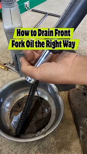How to Drain Front Fork Oil the Right Way #mechanic #motorcycle #repair #engineering