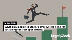 🎬 Elliot Mack, Barbri SQE Prep graduate and current trainee solicitor, discusses the skills and attributes employers are looking for in training contract applications #LCCareers | Legal Cheek