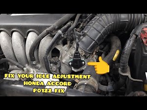 How To Adjust Idle P0122 FIX Honda Accord K Series Scan Tool or Multimeter