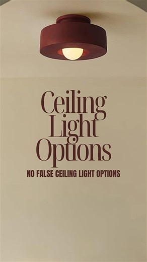 Furniture Factoree on Instagram: "💡No false ceiling? No problem! Here are 4 super stylish lighting options you can install directly on your ceiling: 1. Panel Lights: Sleek, clean and work just like concealed lights (without the false ceiling hassle). 2. Profile Lights: Perfect for a modern linear look. Go for collar-less ones for a flush finish. 3. Track Lights: Want to highlight a wall or artwork? These add instant drama. Matte black = chef’s kiss. 4. Cylinder Lights: Chic spotlights that moun
