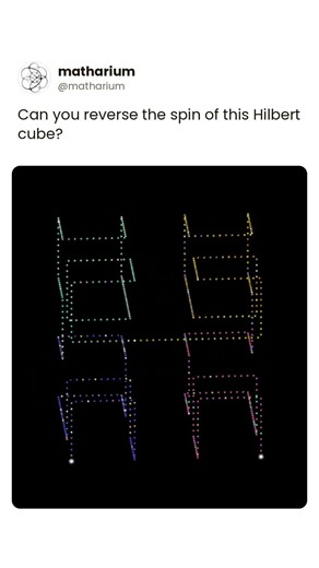 The 3D Hilbert curve fills a cube with one unbroken line #math