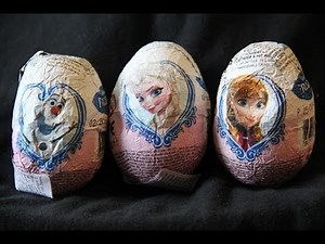 3 Disney Frozen Toy Surprise Eggs!!! Queen Elsa Princess Anna Olaf