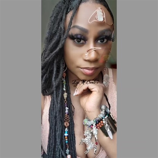 Crystal Copper Wire Face Mask With Earring: Goddess Body Jewelry - Etsy