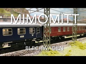 Märklin H0 Blechwagen: It's tin plate time! D-Zug-Wagen im Betrieb, 24 cm, Modellbahn Anlage 1:87