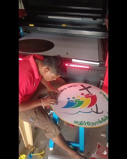Foam Sticker Logo Making by Laser Cutting Machine | Dhiyas Atelier Manapparai