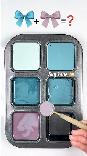 “Chill Color Vibes: Sky Blue, Light Indigo & Lavender Mist ✨💙💜” #colormixing #artshorts #colormix