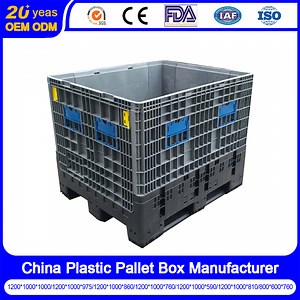 [Hot Item] HDPE Plastic Pallet Box Large Capacity Storage with Best Price and Foldable Bulk Plastic Containers for Transport Storage