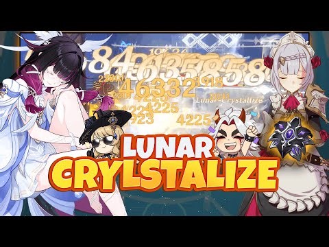 AOE Lunar Crystallize Damage Showcase With All Geo Characters