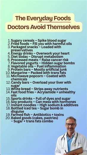 The Everyday Foods Doctors Avoid Themselves