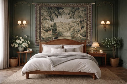 Verdure Deer Woven Tapestry Forest Vintage European Landscape Cotton Wall Hanging Beige Forest Landscape Stag Hunt Tapestry Antique Style - Etsy