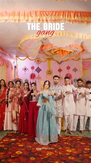 Sumit maran | photographer on Instagram: "The bride gang😎 Bride : @simran.maran15 Shoot : @weddingbyshubh #viralreels #teamshubh #wedding #weddingday #teambride #reels #reelsinstagram #photography #photographer"
