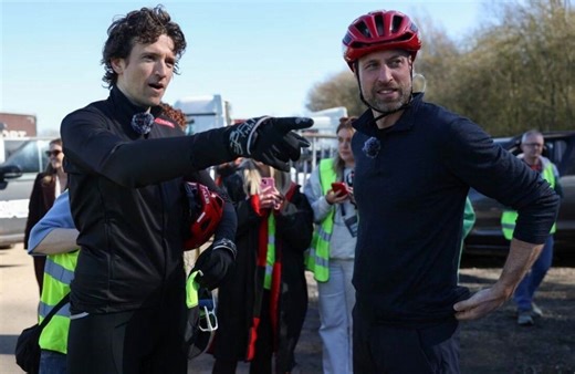 Prince William joins Greg James’ Comic Relief cycle