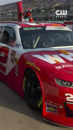 Love ends up wrong way on pit road #nascar #oreillyautoparts #racing