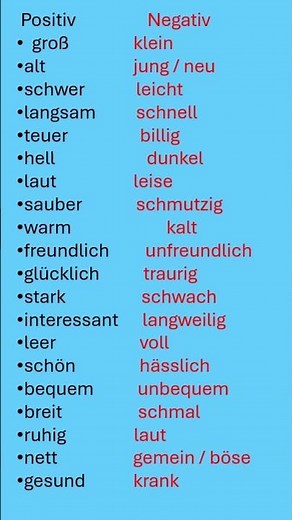 Adjektive & Gegenteile lernen |#adjectives German A2 | #Easygerman Grammar #linie1a1