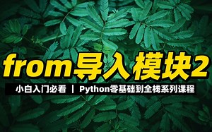 from导入模块2 - 《python零基础到全栈系列》