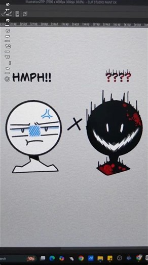 Manga Expressions: Hmph!! VS ???? 😈 #digitalart #shorts #drawing #art #digitaldrawing