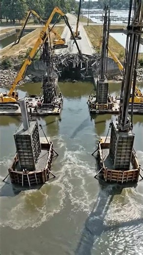 Bridge Construction Timelapse | River to Modern Bridge Transformation (Before & After #timelapse