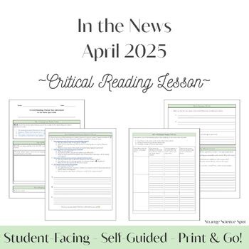 April 2025 Reading Comprehension Lesson | Grades 6-8